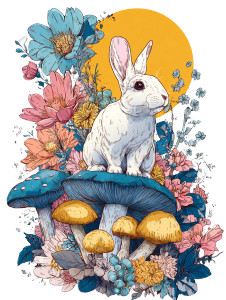 Fantasy Rabbit Design Vinyl Car Decal Sticker – Waterproof & UV-Resistant 4.1066666666666665" Fantasy Rabbit Design Vinyl Car Decal Sticker – Waterproof & UV-Resistant 4.1066666666666665"