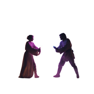 Lightsaber Duel V4 Vinyl Car Decal Sticker – Waterproof & UV-Resistant 3.4133333333333336"