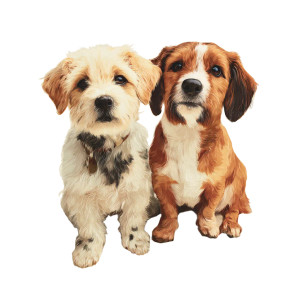 Cute Dogs V3 Vinyl Car Decal Sticker – Waterproof & UV-Resistant 3.4133333333333336"