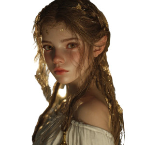 Enchanted Half-Elf Girl Vinyl Car Decal Sticker – Waterproof & UV-Resistant 3.4133333333333336"