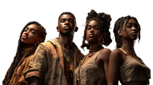 Multicultural Hero Pose Vinyl Car Decal Sticker – Waterproof & UV-Resistant 2.72"