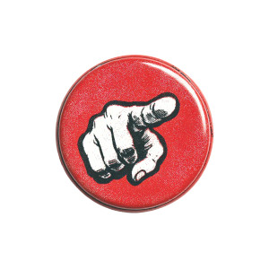 Retro Pop Art Button Vinyl Car Decal Sticker – Waterproof & UV-Resistant 3.4133333333333336"