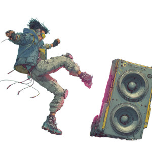 Cyberpunk Kick Vinyl Car Decal Sticker – Waterproof & UV-Resistant 3.4133333333333336" Cyberpunk Kick Vinyl Car Decal Sticker – Waterproof & UV-Resistant 3.4133333333333336"