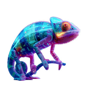 Neon Chameleon Vinyl Car Decal Sticker – Waterproof & UV-Resistant 3.4133333333333336"