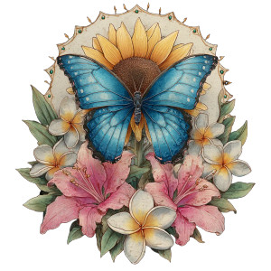 Butterfly Floral Tattoo Vinyl Car Decal Sticker – Waterproof & UV-Resistant 3.4133333333333336" Butterfly Floral Tattoo Vinyl Car Decal Sticker – Waterproof & UV-Resistant 3.4133333333333336"