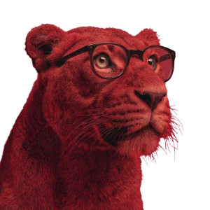 Red Cat Glasses Vinyl Car Decal Sticker – Waterproof & UV-Resistant 3.4133333333333336"