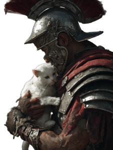 Roman Soldier With Cat Vinyl Car Decal Sticker – Waterproof & UV-Resistant 8.213333333333333" Roman Soldier With Cat Vinyl Car Decal Sticker – Waterproof & UV-Resistant 8.213333333333333"