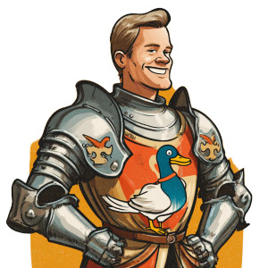 Noble Knight Cartoon Vinyl Car Decal Sticker – Waterproof & UV-Resistant 3.4133333333333336"