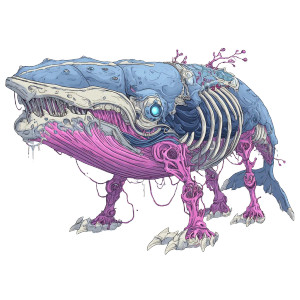 Undead Zombie Whale Vinyl Car Decal Sticker – Waterproof & UV-Resistant 3.4133333333333336"