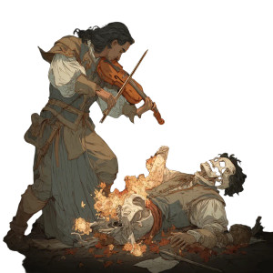 Bard'S Deadly Spell Vinyl Car Decal Sticker – Waterproof & UV-Resistant 3.4133333333333336"