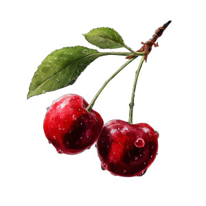 Watercolor Cherry Vinyl Car Decal Sticker – Waterproof & UV-Resistant 6.826666666666667"