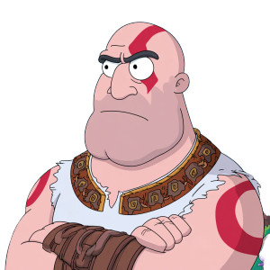 Kratos Family Guy V2 Vinyl Car Decal Sticker – Waterproof & UV-Resistant 3.4133333333333336"