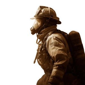 Firefighter In Sepia Vinyl Car Decal Sticker – Waterproof & UV-Resistant 3.4133333333333336" Firefighter In Sepia Vinyl Car Decal Sticker – Waterproof & UV-Resistant 3.4133333333333336"