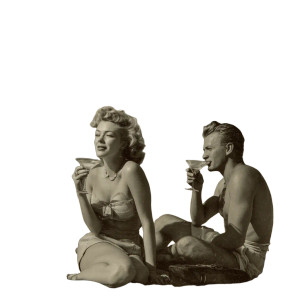 Vintage Beach Scene V2 Vinyl Car Decal Sticker – Waterproof & UV-Resistant 3.4133333333333336"