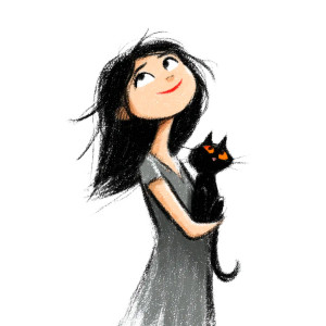 Cute Cat Girl V12 Vinyl Car Decal Sticker – Waterproof & UV-Resistant 3.4133333333333336"