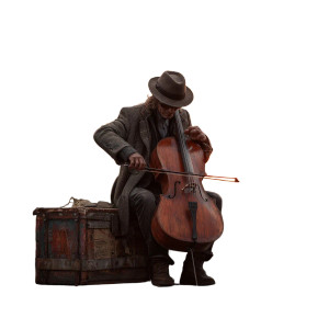 Haunted Cellist Hobo Vinyl Car Decal Sticker – Waterproof & UV-Resistant 3.4133333333333336" Haunted Cellist Hobo Vinyl Car Decal Sticker – Waterproof & UV-Resistant 3.4133333333333336"