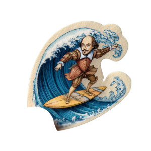 Shakespeare Surfing Vinyl Car Decal Sticker – Waterproof & UV-Resistant 3.4133333333333336" Shakespeare Surfing Vinyl Car Decal Sticker – Waterproof & UV-Resistant 3.4133333333333336"