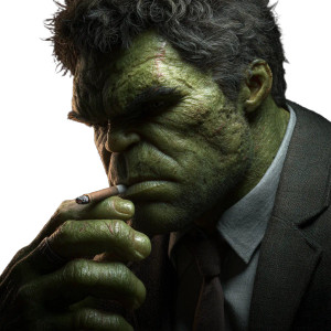 Hulk Smoking Suit Vinyl Car Decal Sticker – Waterproof & UV-Resistant 6.826666666666667"