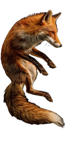 Dramatic Fox Leap Vinyl Car Decal Sticker – Waterproof & UV-Resistant 5.4