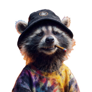 Stoned Raccoon Vinyl Car Decal Sticker – Waterproof & UV-Resistant 6.826666666666667"