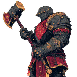 Fiery Tank Knight Vinyl Car Decal Sticker – Waterproof & UV-Resistant 3.4133333333333336"