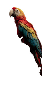 Tilted Macaw Vinyl Car Decal Sticker – Waterproof & UV-Resistant 10.2