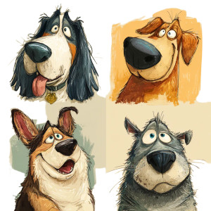 Cute Dog Illustrations Vinyl Car Decal Sticker – Waterproof & UV-Resistant 6.826666666666667"