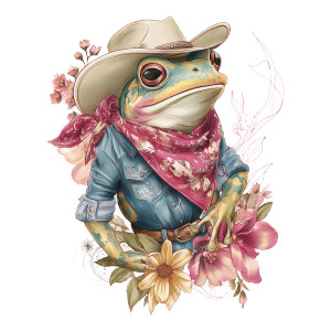 Frog Cowgirl Tattoo Vinyl Car Decal Sticker – Waterproof & UV-Resistant 3.4133333333333336" Frog Cowgirl Tattoo Vinyl Car Decal Sticker – Waterproof & UV-Resistant 3.4133333333333336"