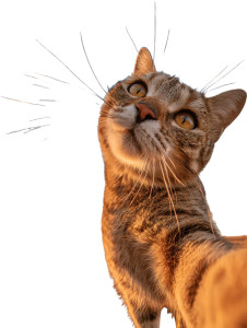 Savannah Cat Selfie Vinyl Car Decal Sticker – Waterproof & UV-Resistant 4.1066666666666665"