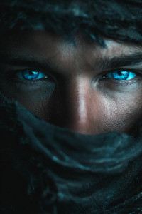 Glowing Blue Eyes V2 Vinyl Car Decal Sticker – Waterproof & UV-Resistant 4.4