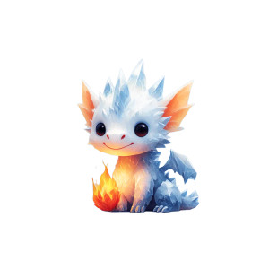 Cute Baby Dragon V5 Vinyl Car Decal Sticker – Waterproof & UV-Resistant 6.826666666666667"