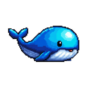 Cute Blue Whale Vinyl Car Decal Sticker – Waterproof & UV-Resistant 6.826666666666667"