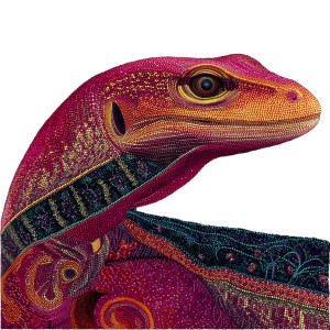 Neon Goanna Guardian Vinyl Car Decal Sticker – Waterproof & UV-Resistant 3.4133333333333336" Neon Goanna Guardian Vinyl Car Decal Sticker – Waterproof & UV-Resistant 3.4133333333333336"