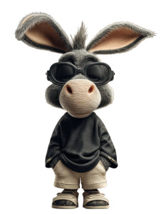 Stylish Donkey Model Vinyl Car Decal Sticker – Waterproof & UV-Resistant 4.1066666666666665"