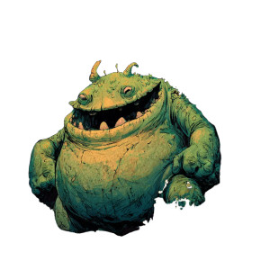 Fat Monster Vinyl Car Decal Sticker – Waterproof & UV-Resistant 3.4133333333333336"