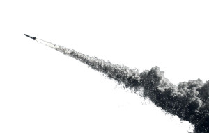 White Rocket Flight Vinyl Car Decal Sticker – Waterproof & UV-Resistant 5.866666666666666"
