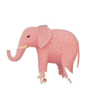 Pink Elephant V2 Vinyl Car Decal Sticker – Waterproof & UV-Resistant 3.4133333333333336"