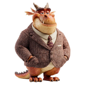 Dragon In Suit Vinyl Car Decal Sticker – Waterproof & UV-Resistant 3.4133333333333336"