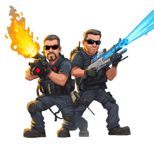 Swat Duo Cartoon Vinyl Car Decal Sticker – Waterproof & UV-Resistant 3.4133333333333336" Swat Duo Cartoon Vinyl Car Decal Sticker – Waterproof & UV-Resistant 3.4133333333333336"