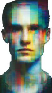 Liquid Glitch Portrait Vinyl Car Decal Sticker – Waterproof & UV-Resistant 9.706666666666667"