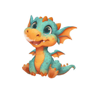 Baby Dragon V8 Vinyl Car Decal Sticker – Waterproof & UV-Resistant 6.826666666666667"