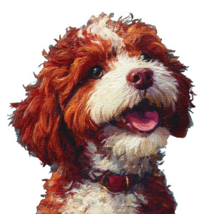 Happy Cavapoo Portrait Vinyl Car Decal Sticker – Waterproof & UV-Resistant 6.826666666666667" Happy Cavapoo Portrait Vinyl Car Decal Sticker – Waterproof & UV-Resistant 6.826666666666667"