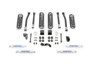 Fabtech Motorsports Lift Kit Suspension | 3 Inch Front & Rear Lift | Performance Shock Absorbers | for 2007-2018 Jeep Wrangler JK Fabtech Motorsports Lift Kit Suspension | 3 Inch Front & Rear Lift | Performance Shock Absorbers | for 2007-2018 Jeep Wrangler JK