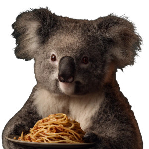 Koala With Spaghetti Vinyl Car Decal Sticker – Waterproof & UV-Resistant 3.4133333333333336" Koala With Spaghetti Vinyl Car Decal Sticker – Waterproof & UV-Resistant 3.4133333333333336"