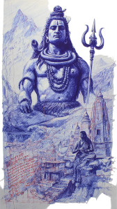 Sacred Shiva Statue Vinyl Car Decal Sticker – Waterproof & UV-Resistant 4.8533333333333335"