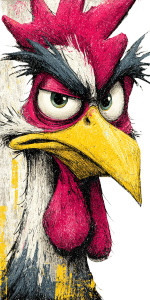 Grotesque Comic Chicken Vinyl Car Decal Sticker – Waterproof & UV-Resistant 5.12" Grotesque Comic Chicken Vinyl Car Decal Sticker – Waterproof & UV-Resistant 5.12"