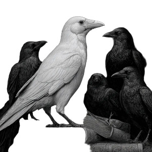 Big-Beaked Crows Vinyl Car Decal Sticker – Waterproof & UV-Resistant 6.826666666666667" Big-Beaked Crows Vinyl Car Decal Sticker – Waterproof & UV-Resistant 6.826666666666667"