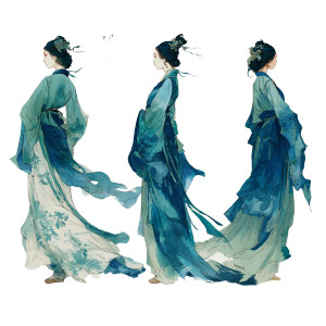 Ancient Chinese Dress Vinyl Car Decal Sticker – Waterproof & UV-Resistant 3.4133333333333336"