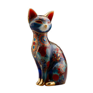 Murano Glass Cat Vinyl Car Decal Sticker – Waterproof & UV-Resistant 6.826666666666667"