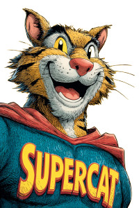 Supercat Hero Vinyl Car Decal Sticker – Waterproof & UV-Resistant 4.4